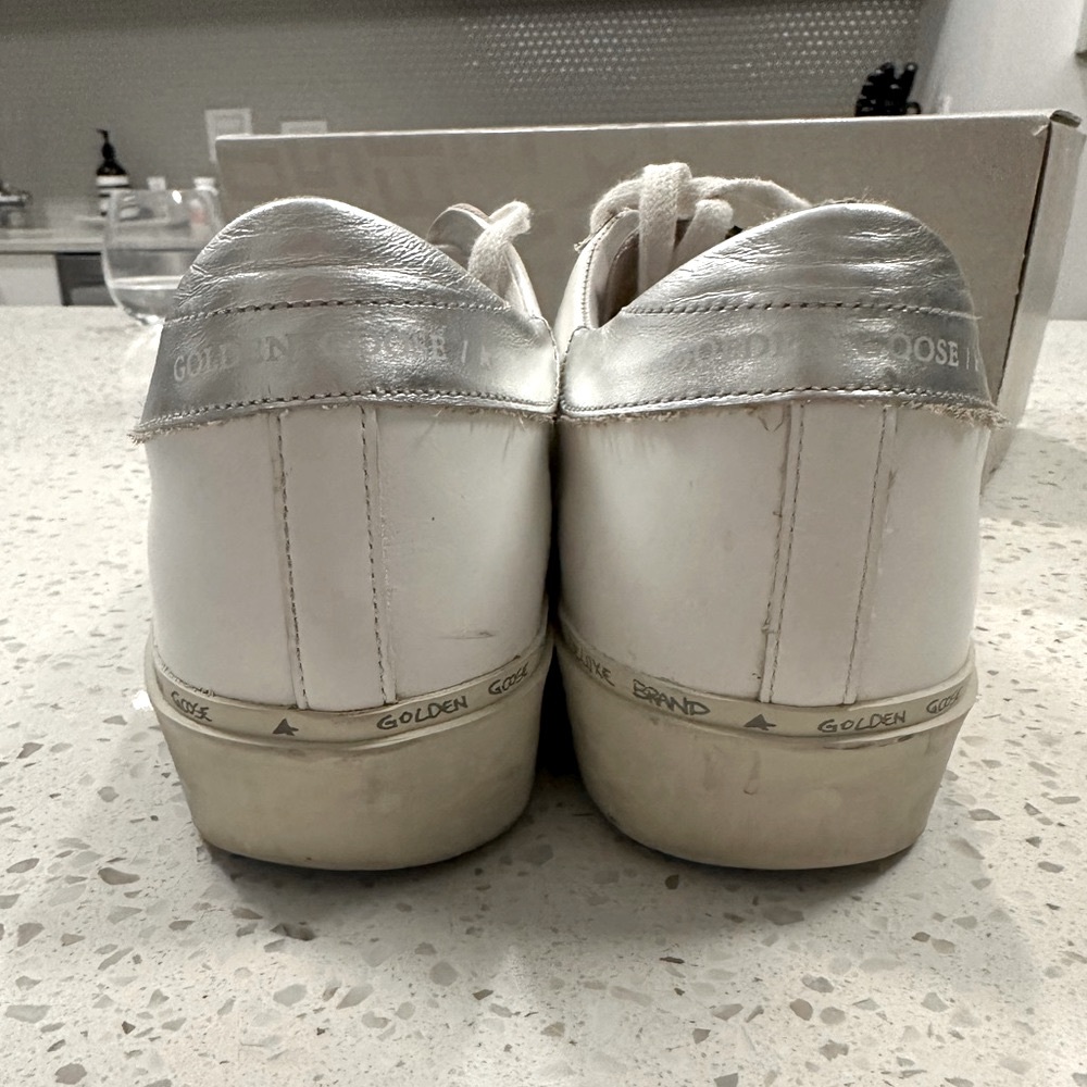 Golden Goose Hi Star 39 white and silver with box - Picture 5 of 13
